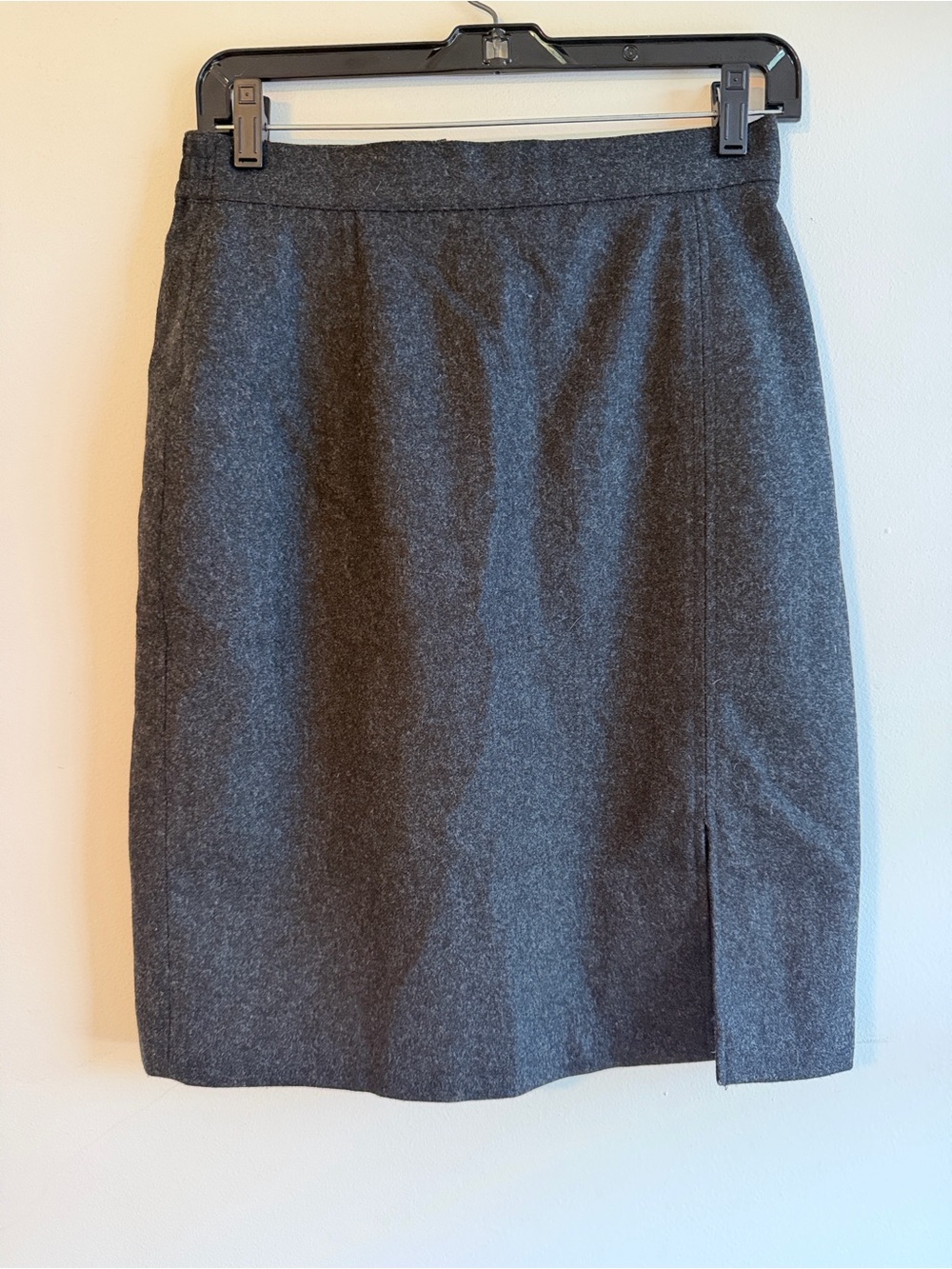 Women's Charcoal Wool Pencil Skirt - Vintage